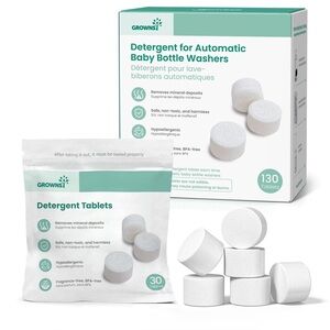 New Grownsy Detergent Baby Bottle Washing Tablets for Momcozy Baby Brezza 130pc